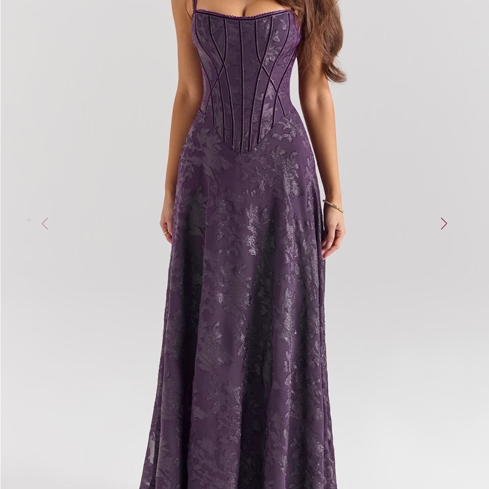 House of CB Strapless Purple Dress